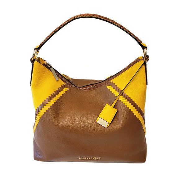 Michael Kors Brown and Yellow Hobo Bag - Picture 1 of 16